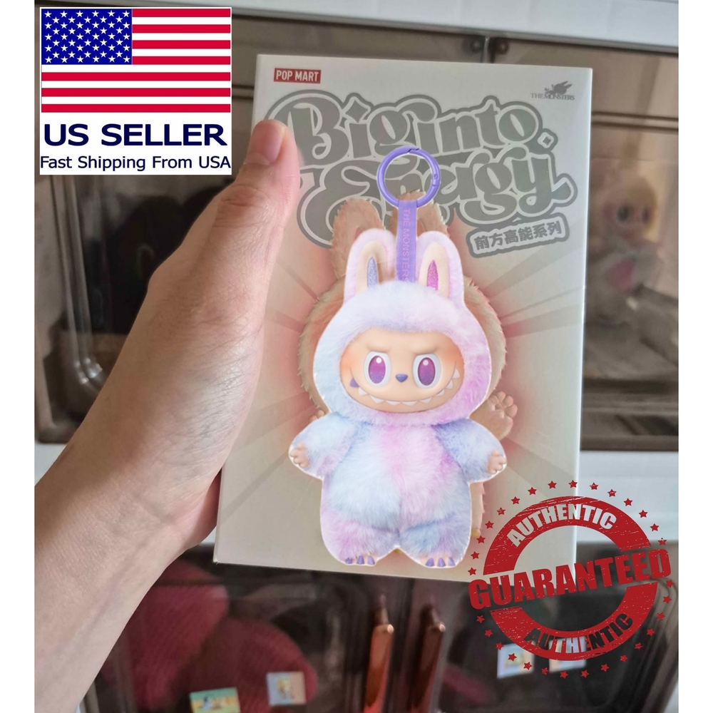 LLUCK --Labubu BIG INTO ENERGY Vinyl Face Plush Pendant -- NEW Authentic